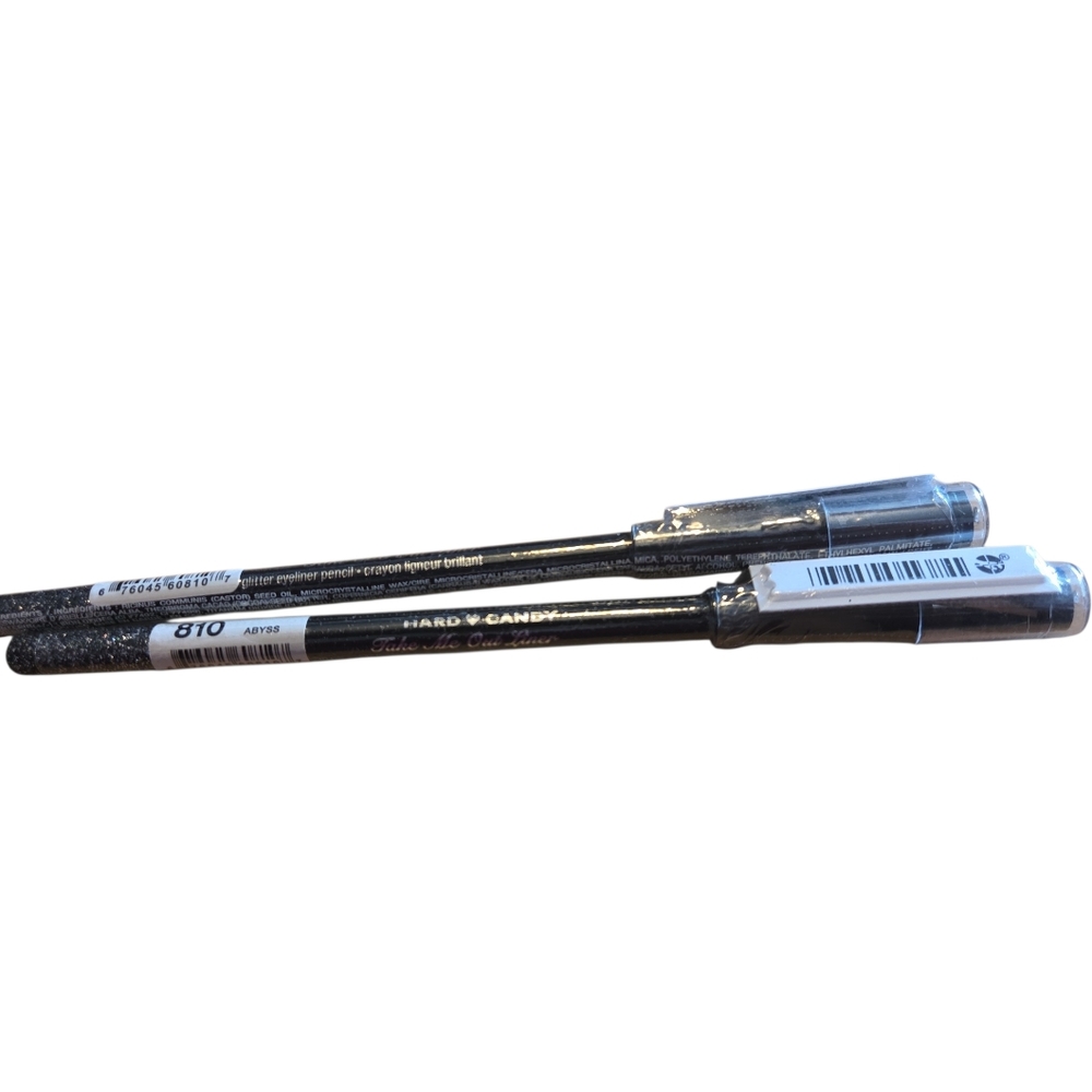 Hard Candy Take Me Out Black Glitter Eyeliner Set Of 2 - Abyss (810)